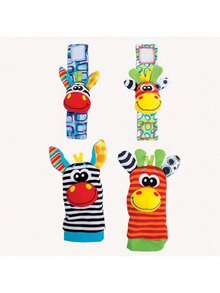 4 Stücke Baby Rassel Spielsachen, Rassel Set, Baby sensorische Spielsachen, Fuß-Finder Socken Armband Rassel, Weihnachts-, Oster- oder Geschenke zur Geburt, Baby Armband Rasseln, Neugeborene > Spielsachen, Baby Socken Spielsachen