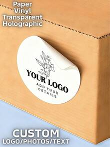 16-1000PCS 1.57in Personalized Stickers Customized Labels With Any Design Image Logo Text For Business Logo Thank You Labels Holographic Stickers Anniversary Stickers Holiday Stickers Halloween Christmas Stickers Custom Square Sticker Labels Any Text + Image Custom Stickers Custom Labels Square Stickers Printed Stickers Personalized Stickers/Labels Paper Or Vinyl Stickers Business Logo - Round - View 1