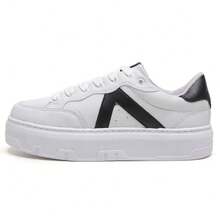 Modern, Soft, Comfortable, Versatile Casual Sneakers For Women, Teenagers, Blogger Style - Đen và trắng - Xem 8