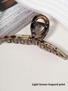 Elegant Simple Leopard Print Hair Claw - Large Hair Claws, Suitable For Thick/Thin Hair & Daily Use, Large Secure Hair Grips, Stylish Hair Claws, Vintage Women's Hair Accessories Summer Outfits Summer Beach Claw Clips Vacay Hair Clips - Multicolor - View 7