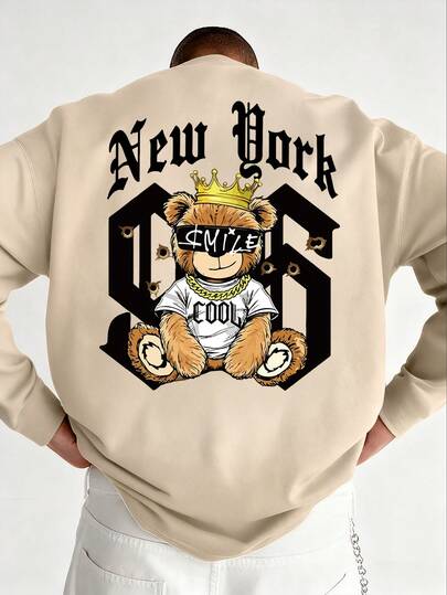 Camiseta de manga larga de cuello redondo de unicolor casual para hombres, versátil para el otoño