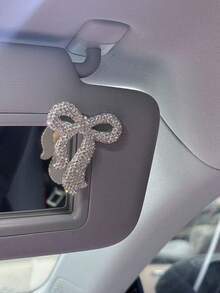 New Arrival Ceramic Rhinestone Bow Car Interior Decor Sticker, DIY Goddess Ins Perfect Gift - Multicolor - View 6