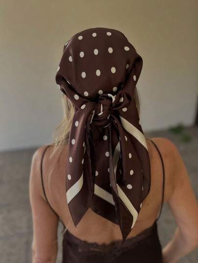 1pc Simple Printed Satin Bandana, New Spring Fashion Hair Accessories Scarf For Women, Can Be Used As Belt,Bag Decoration,Ribbon, Headband Or Headscarf Bandana,Hair Band,Head Band Ideal For Dressing Up Your Look