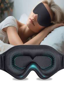 1 件/2 件 3D 睡眠面罩粉色舒适记忆泡沫和透气设计，让您安然入睡 3D 眼罩，3D 遮光，回弹记忆泡沫，睡眠面罩，航空护目镜 - 彩色 - 查看 2