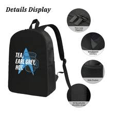 Stars Treks Logo T Shirt - Adjustable Shoulder Straps, Minimalist Style Unisex Daypack For Commuting, Travel & Casual Use, Durable Polyester, Zipper Closure, Vibrant Accessory, Secure Storage # 76 - màu đen - Xem 6