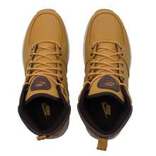 Nike 男式网球鞋 MANOA LEATHER，天然皮革鞋面耐用，泡沫中底轻盈缓震，橡胶外底耐用抓地力强，黄色 HF7095-700 - 草垛黃/草垛黃/絲絨棕/樺樹黃 - 查看 4