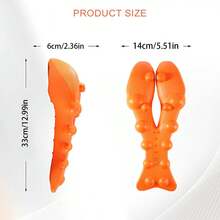 1pc Rhomboid Muscle Trigger Point Massager - With 14 Trigger Points, For Neck, Shoulder And Back Stretching, Relaxing Neck Massager (Orange)