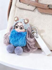1pc Cute Cartoon Keychain, Adult Size, Cartoon Doll Keychain, Couple Style. Suitable For Backpacks, Wallets And Luggage. Christmas Gift - Multicolor - View 8