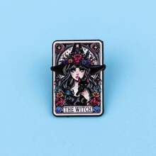 Cartoon Witch & Girl Brooch, Unique Enamel Lapel Pin - Personalized Badge For Backpacks And Clothes