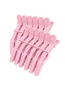12 piezas/Set Pinzas de cocodrilo de salón de color rosa, pinzas de cabello de plástico de cocodrilo, pinzas para flequillo sin costuras, pinzas de cocodrilo tipo pico de pato, pinzas de posicionamiento para maquillaje de artista, pinzas de sección para estilista de cabello, pinzas de cocodrilo antideslizantes para salón u hotel, clips de cabello multifunción, herramientas de peinado - negro, colores neutros, material de plástico, herramientas de peinado, productos y accesorios para salón de belleza, secador de pelo, productos para el cabello, herramientas para el cabello, cosas para el cabello, cuidado del cabello, cepillo para cabello rizado, equipo de peluquería, artículos de viaje esenciales, artículos de viaje esenciales, peinado, peluquería, cabello, viaje, productos para el cabello, herramientas para el cabello, cosas para el cabello, barbero, accesorios de barbero, barbería, equipo de peluquería