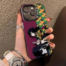 Giyu Tomioka Phone Case For  16 15 14 13 12 11 X XR XS 8 7 Pro Max Plus Translucent Color Protective Pretty, Cover Compatible With  17 Case,  17 Pro Case,  17 Pro Max Case - Negro2 - Ver 2