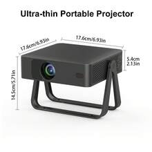 YJMOYE YJMOYE Projektor R2 tragbarer Mini-Autofokus 1080P 4K Smart Movie Projektor 360 ° Rotation Deckenprojektion 5G WiFi6 Kabellos Kino LED Raum Projektoren kompatibel mit IOS /Android Handy