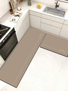 [HOT!!!]1pc Soft Rubber Kitchen Mat, 3.5mm Thick Kitchen Rug, Solid Color Cartoon Cat Minimalist & Cute Style Kitchen Absorbent Mat, Large Carpet That Can Be Self-Cut To Fit Kitchen Size, Surface Fabric Material, Middle Sponge Layer, Bottom Rubber Layer, Suitable For Kitchen Rugs, Kitchen Decor, Wedding Decor, Home Decor, Bathroom Mat, Entryway Mat, Laundry Room Mat, Hallway Carpet, Living Room Mat, Etc. - Multicolor - View 3