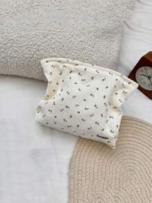 Borsa cosmetica in corduroy con motivo floreale ditsy, di grande capacità, borsa portatile per il trucco, custodia con cerniera per rossetti, pennelli, prodotti per la cura della pelle, telefono cellulare, piccoli oggetti per uso domestico, viaggi, vacanze e scuola. Borsa per il trucco, custodia per il trucco, borsa per prodotti per la cura della pelle, borsa da toilette, cubi per l'imballaggio, regali per damigelle, regali per la mamma, regali di compleanno, articoli essenziali per viaggi, articoli essenziali per crociere, articoli essenziali per il dormitorio