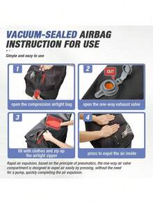 Ba lô du lịch nén chân không dung tích lớn unisex, ba lô leo núi bằng nylon chống thấm nước đạt tiêu chuẩn hàng không, ba lô túi khí nén chân không di động, vật dụng thiết yếu cho du lịch ngoài trời. - Nhiều màu - Xem 7