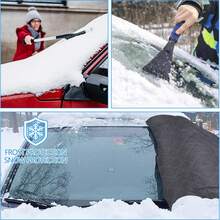 YITUMU Magnetic All-Season Car Windshield Cover – Waterproof & Windproof Frost Protector And Sunshade, Thick Oxford Fabric, Universal Fit For Cars, SUVs & Trucks