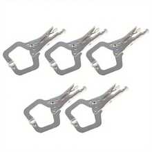 5pcs Locking Pliers Set, 5pcs Swivel Pad Locking C-Clamp Locking Pliers 6 Inch (With Jaws & Pads) - Multicolor - View 5