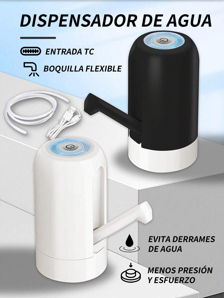 Bomba Dispensadora de Agua Automática de  4.5-18.9 L,Bomba de agua eléctrica plegable automática y de varios engranajes, Bomba de Agua Automática, Bomba para Contenedor de Agua, Bomba Dispensadora de Agua Automática, Bomba Dispensadora de Agua, Suministro de Agua para Cocina, Bomba Ahorradora de Espacio, Bomba Ligera, Construcción Duradera, Bomba Eficiente, Fuente Plegable, Usuarios Domésticos, Campistas