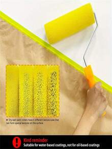 2/5/10pcs Large Textured Foam Roller Sleeves - Durable Plastic Material, Easy To Clean, Smooth Application, Suitable For Artistic Wall And Ceiling Painting, Home Decor Roller Sleeves, Wall Painting Accessories, Decorative Painting Tools, Easy To Clean Roller Sleeves - Multicolor - View 3