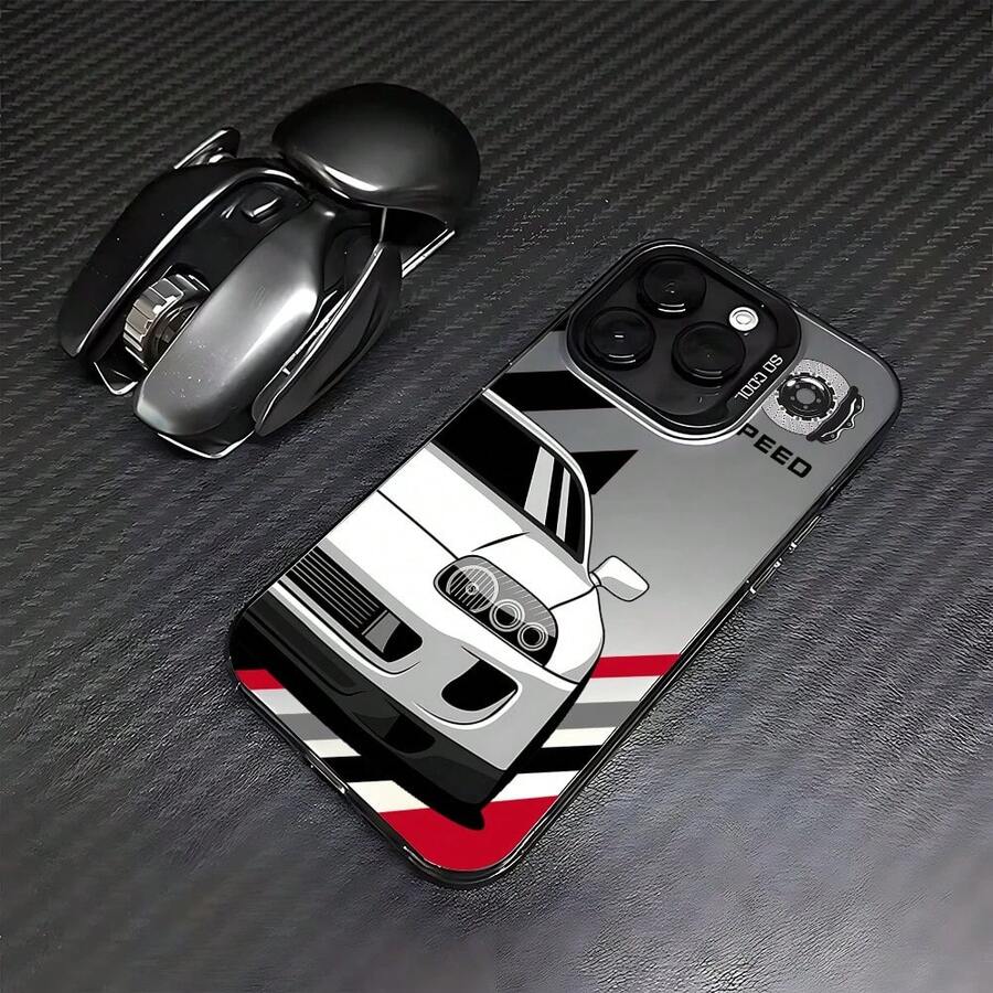 Cartoon Modified JDM Car Phone Case For Oppo Reno14 Reno13 Reno12 Reno11 Reno10 Reno8 7 6 Z F T Pro Plus 4G 5G, Matte Back Cover, Compatible With 17 Case, 17 Pro Case, 17 Pro Max Case - CYB-313CY2592306A3 - 查看 1