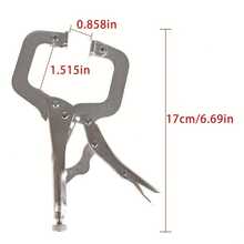 5pcs Locking Pliers Set, 5pcs Swivel Pad Locking C-Clamp Locking Pliers 6 Inch (With Jaws & Pads) - Multicolor - View 9