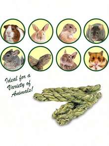 2/3pcs Handmade Woven Seagrass Chew Toys, Natural Grass Ropes For Rabbits, Hamsters And Other Small Pets - Pet Chew Toys, Promote Good Dental Health And Digestion