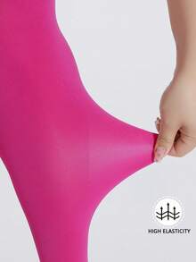 1 Pair Women High Waist Compression Leggings, Suitable For Autumn/Winter