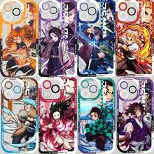 Custodia per telefono compatibile con Anime Kimetsu No Yaiba, adatta per modelli 17 Pro Max, 16e, 17 Air, 11, 15, 12, 14, 13, 16 Pro Max, 15 Plus, in morbida TPU, compatibile con custodie per 17, 17 Pro, 17 Pro Max