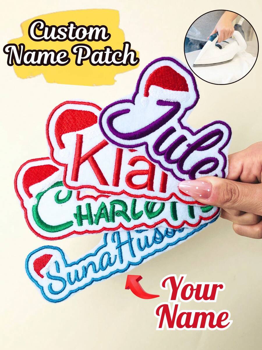 1/3/5 szt. spersonalizowanych haftowanych naszywek z imieniem, spersonalizowane naszywki z imieniem – spersonalizowana naszywka do naprasowania/przyszycia, 7,5-15 cm, stylowa naszywka z haftowanymi literami na kurtki, czapki, plecaki, ozdoby do ubrań DIY, spersonalizowana naszywka do naprasowania/przyszycia na prezent na Dzień Matki, prezent na Dzień Ojca, idealne prezenty dla niego, idealne prezenty dla niej, spersonalizowane pamiątki z okazji rozwoju dziecka