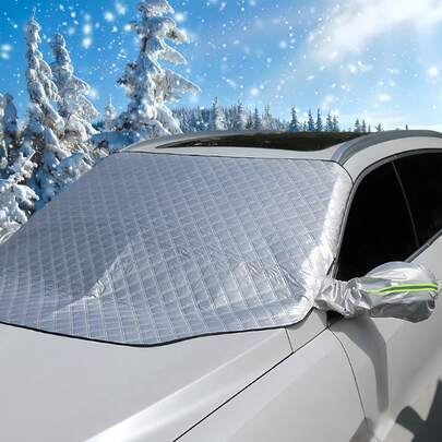 YITUMU Magnetic All-Season Car Windshield Cover – Waterproof & Windproof Frost Protector And Sunshade, Thick Oxford Fabric, Universal Fit For Cars, SUVs & Trucks