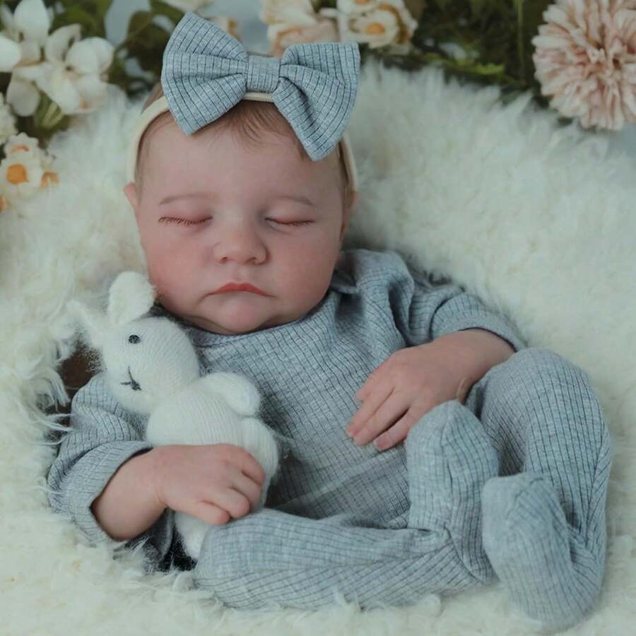 Reborn Baby Dolls 19 Inch Lifelike Baby Doll Cute Girl Soft Body Realistic Newborn Reborn Babies Looks Like A Real Baby Handmade Dolls For Children's Gifts - 彩色 - 查看 1
