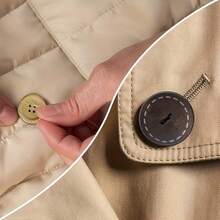 10/30/50/80/100/120/150/260克混合装木质纽扣，圆形工艺纽扣，缝纫纽扣，适用于DIY纽扣彩绘、手工饰品等。 - 彩色 - 查看 8