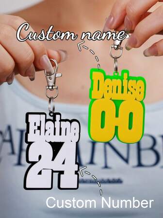 Customized Colorful Alphabet Acrylic Keychain, Personalized With Name And Number 3D Printed Mini Football Keychain, Sporty Football Shaped Keychain, Suitable For Birthdays, Sporting Events And Fans Appreciation Gifts, Dog, Engraved, Colorful, Cute, Adorable, Funny, Kawaii, Y2K, Fashionable, Unisex, Casual, Customized, Personalized, Unique