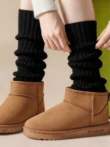 Calentadores de piernas para mujer, calentadores de piernas de punto lindos y acogedores para baile - Negro - Ver 8