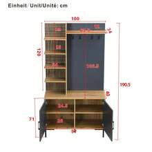 Kleiderschrank-Set mit Schuhfach, Regalen und Haken - Inklusive verstellbaren Trennwänden