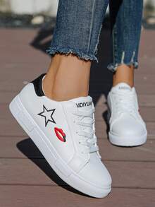 1 par de zapatillas deportivas de estilo coreano casual de suela baja para adolescentes, primavera 2025, versátiles y elegantes