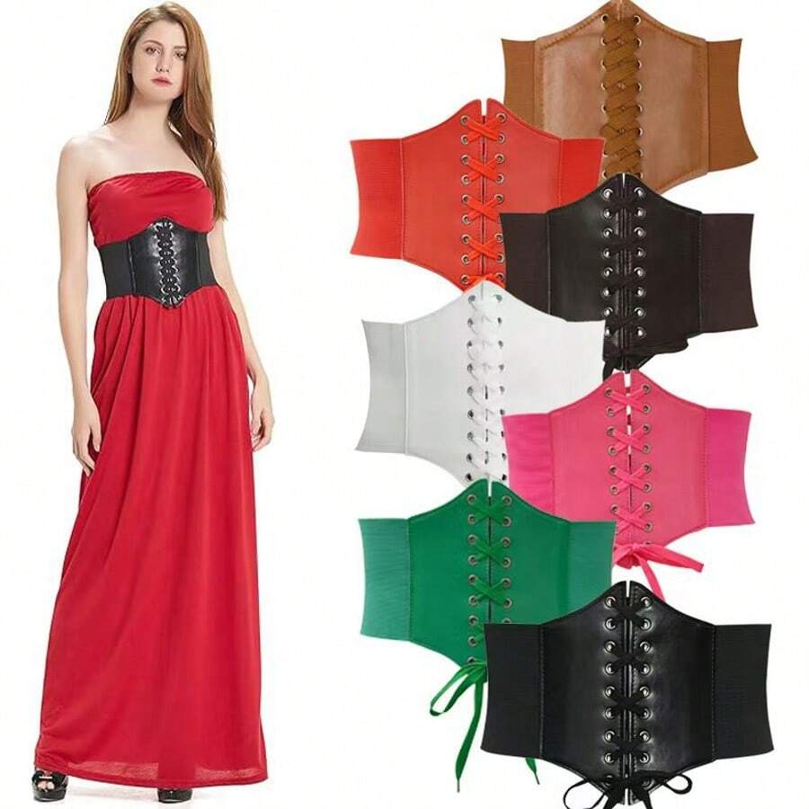 1pc Women's Decorative Dress Waist Cincher, Versatile Elastic Waist Belt To Pair With Shirts, Dresses, Jackets - Sheer Mesh Breathable Waist Trainer, Elastic Waistband, Slimming Waist Sash - Multicolor - View 1