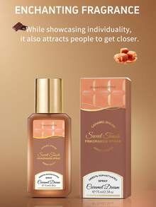 Spray de corp cu aromă naturală de ciocolată, portocală și caramel, de lungă durată, 75 ml - Parfum revigorant și atrăgător pentru femei, odorizant portabil pentru petreceri, cadou perfect de ziua de naștere pentru prietenă - Caramel cu ciocolată și portocale - Vizualizare 6