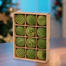 Christmas Balls - Olive Green - View 3
