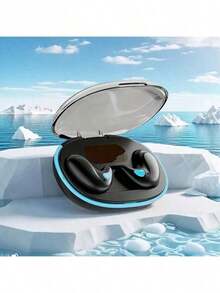 X55 TWS 无线睡眠耳机，Hi-Fi 立体声，防水防噪，兼容 和安卓手机，无线蓝牙耳机，触控耳机，赠品齐全，原装 TWS 150mAh 无线蓝牙耳机，透明 Hi-Fi 耳机，LED 电量数字显示，立体声耳机，适用于智能手机 - 彩色 - 查看 6