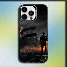 Cool S-  Flag Phone Case Cover Compatible With  16,15,14,13,12,11,Mini,Pro,SE,MAX Gray Matte Silicone Black Cover, Cover Compatible With  17 Case,  17 Pro Case,  17 Pro Max Case - Z4 - 查看 6