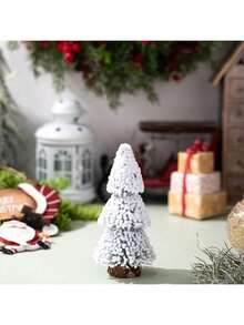 桌面迷你圣诞树，17.81英寸人造圣诞树，迷你松树造型，带亚麻底座，是圣诞装饰、家居、厨房、餐桌的理想之选，也是生日、家居装饰、房间装饰、冬季圣诞装饰、圣诞礼物和圣诞装饰品的完美选择。 - 彩色 - 查看 14