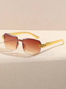 1 Pair Square Unisex Everyday Casual Fashion Glasses For Travel, Cycling, Fishing, Beach, Fashion - Multicolor - View 10