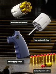 软弹枪，机械组合，可伸缩弹壳，小型手枪，模型，仿真，软弹枪，颜色和配件随机发货 - 多色 - 查看 5