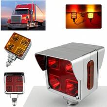 Luces De Señalización Decorativas Para Furgonetas, Luces Led Indicadoras Laterales, Luces Anchas Multifuncionales Para Todo Tipo De Camiones Y Remolques De Camiones, Piezas De Repuesto Impermeables Para Vehículos (Rojo + Amarillo) - A - Ver 11