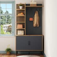 Kleiderschrank-Set mit Schuhfach, Regalen und Haken - Inklusive verstellbaren Trennwänden