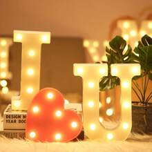 DI Love YUO Sign  3  I Love You Heart-Shaped Combination Luminous Letters Valentine's Day Gift Wedding Sign Engagement Sign IOU - IOU - View 2