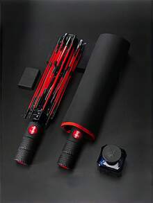 Guarda-chuva de Viagem à Prova de Vento, Estrutura de Fibra de Vidro Resistente, Guarda-chuva de Abertura e Fechamento com Um Botão Vermelho, Guarda-chuva à Prova de Chuva e Vento, Guarda-chuva Automático Portátil para Homens