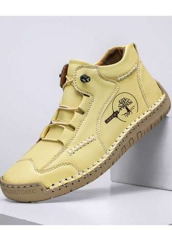 Outdoor Lace-Up Casual Flat Shoes, Versatile Handmade Boots For Women, Suitable For Outdoor, Home, Daily Wear