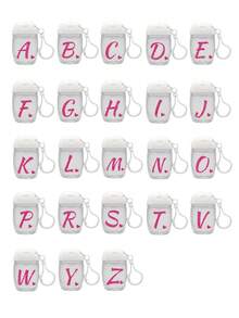 Rose Red Gold Letter Love A-Z Creative Printing Pattern, Transparent Hand Sanitizer Empty Bottle, Travel, Bracket Hook White Flip, Reusable Lid, Portable Empty Bottle Can Be Refilled, Cosmetics Container, Suitable For Liquid Lotion, Travel, Family Storage, Outdoor Travel, Is A Thoughtful Gift For Family And Friends, Graduation Gift, Mother's Day Gift, Anniversary Gift.